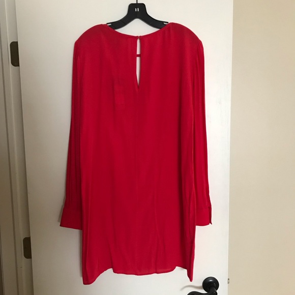 NWT BCBG Red Emmalise Long Sleeve Cutout Dress - Picture 6 of 8